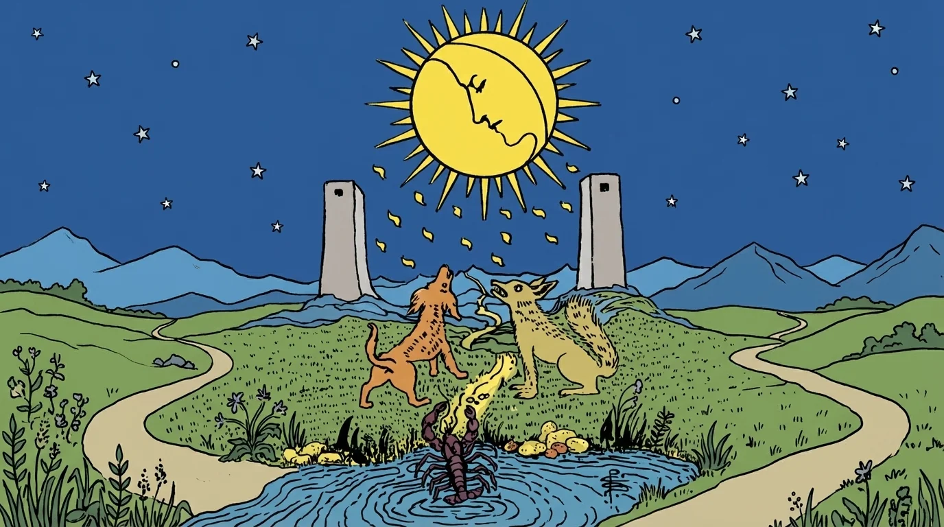 La Luna — carta del día Rider-Waite