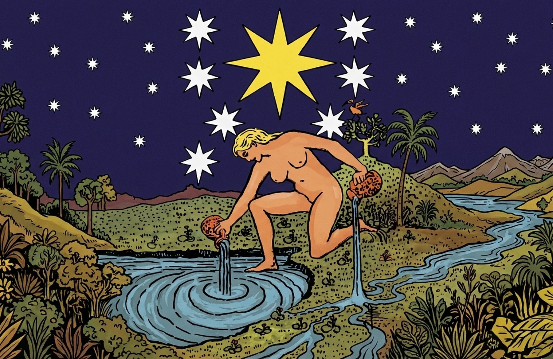 La Estrella — escena extendida Rider-Waite