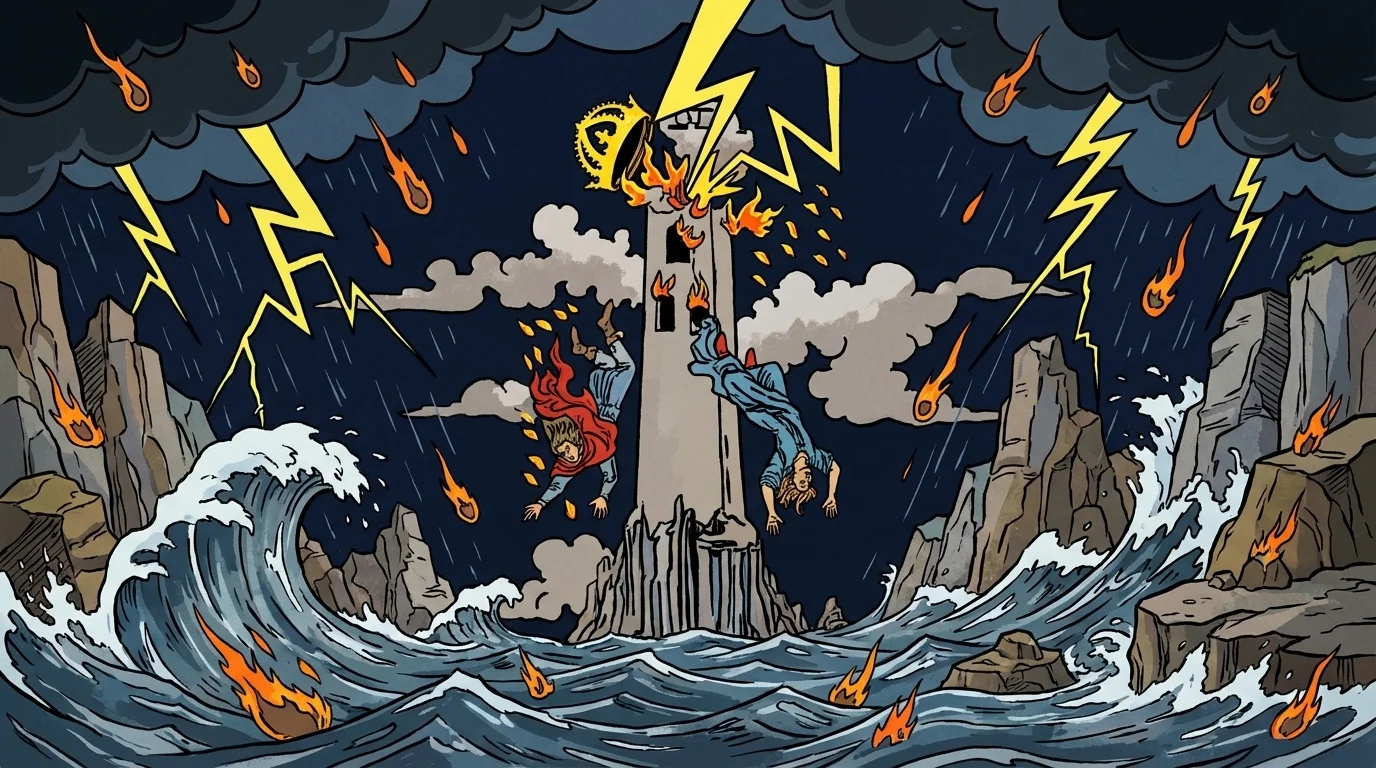 La Torre — escena extendida Rider-Waite